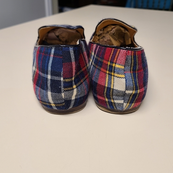 J. Crew Tartan plaid smoking loafers size 8 1/2 - Picture 4 of 9